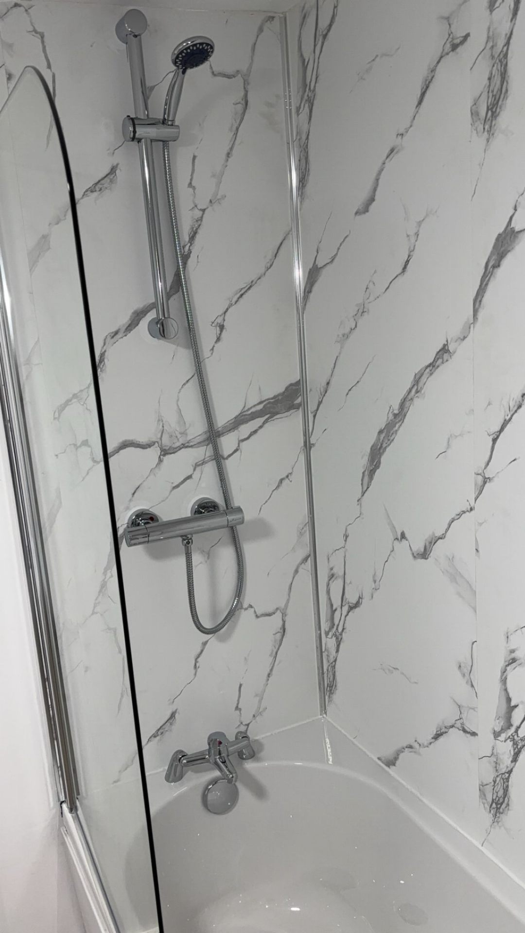 Marble Shower Bath — Polished