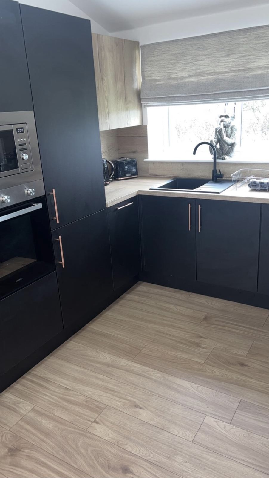 A kitchen cleaned to Cumbria Bright standard